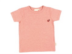 Petit Piao sea shell pink ladybug motif t-shirt